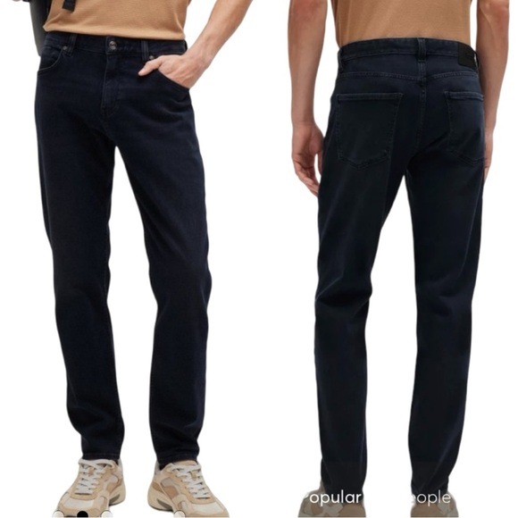 Hugo Boss Other - HUGO BOSS Maine 1 Regular Fit Straight Leg Dark Wash Denim Stretch Jeans
